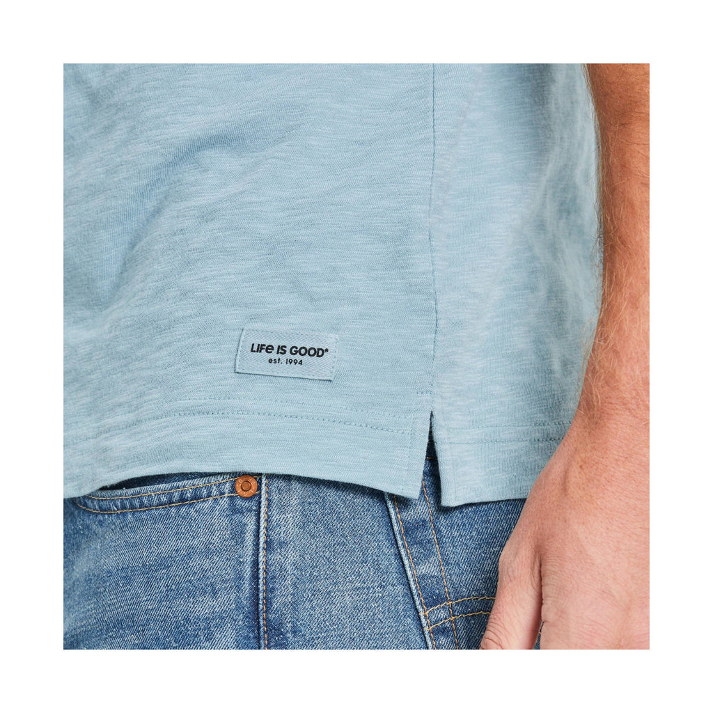 Life Is Good Men's Super Fly Slub Slim Fit Tee - Smoky Blue - Lenny's Shoe & Apparel