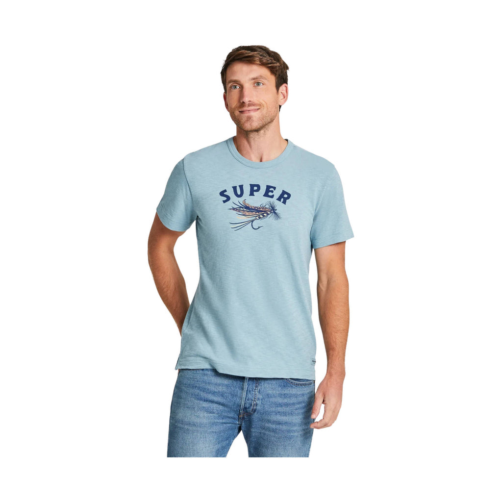 Life Is Good Men's Super Fly Slub Slim Fit Tee - Smoky Blue - Lenny's Shoe & Apparel