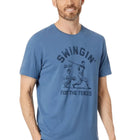 Life Is Good Men's Swingin Fence Tee - Vintage Blue - Lenny's Shoe & Apparel