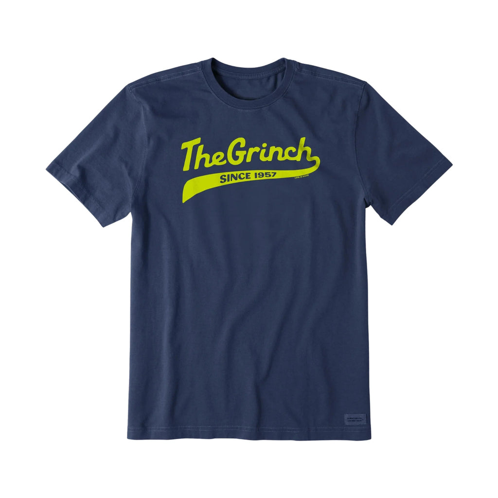 Life Is Good Men's The Grinch Ballyard Script Short Sleeve Tee - Darkest Blue - Lenny's Shoe & Apparel