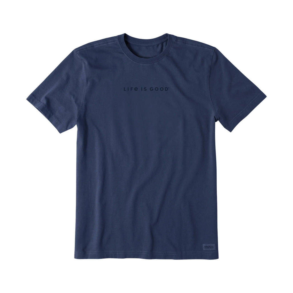 Life Is Good Men's Tonal Horizontal Short Sleeve Tee - Darkest Blue - Lenny's Shoe & Apparel
