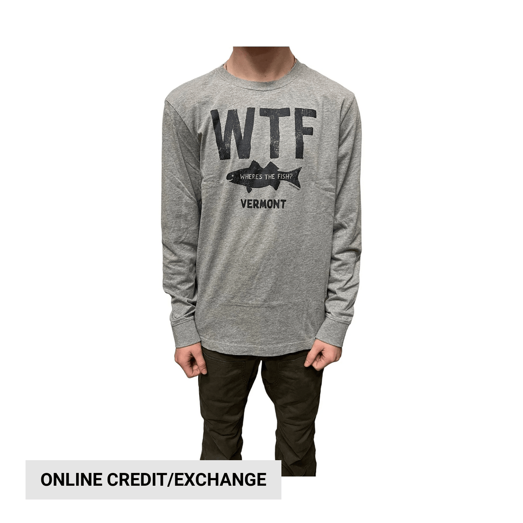 Life Is Good Men's Vermont Exclusive Long Sleeve Wheres The Fish - Heather Grey - Lenny's Shoe & Apparel