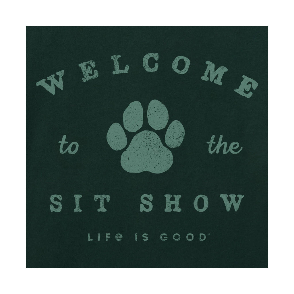 Life Is Good Men's Welcome To The Sit Show Short Sleeve Tee - Treeline Green - Lenny's Shoe & Apparel