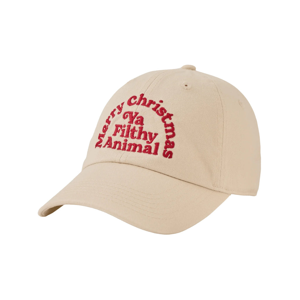 Life Is Good Merry Christmas Ya Filthy Animal Chill Cap - Birch White - Lenny's Shoe & Apparel