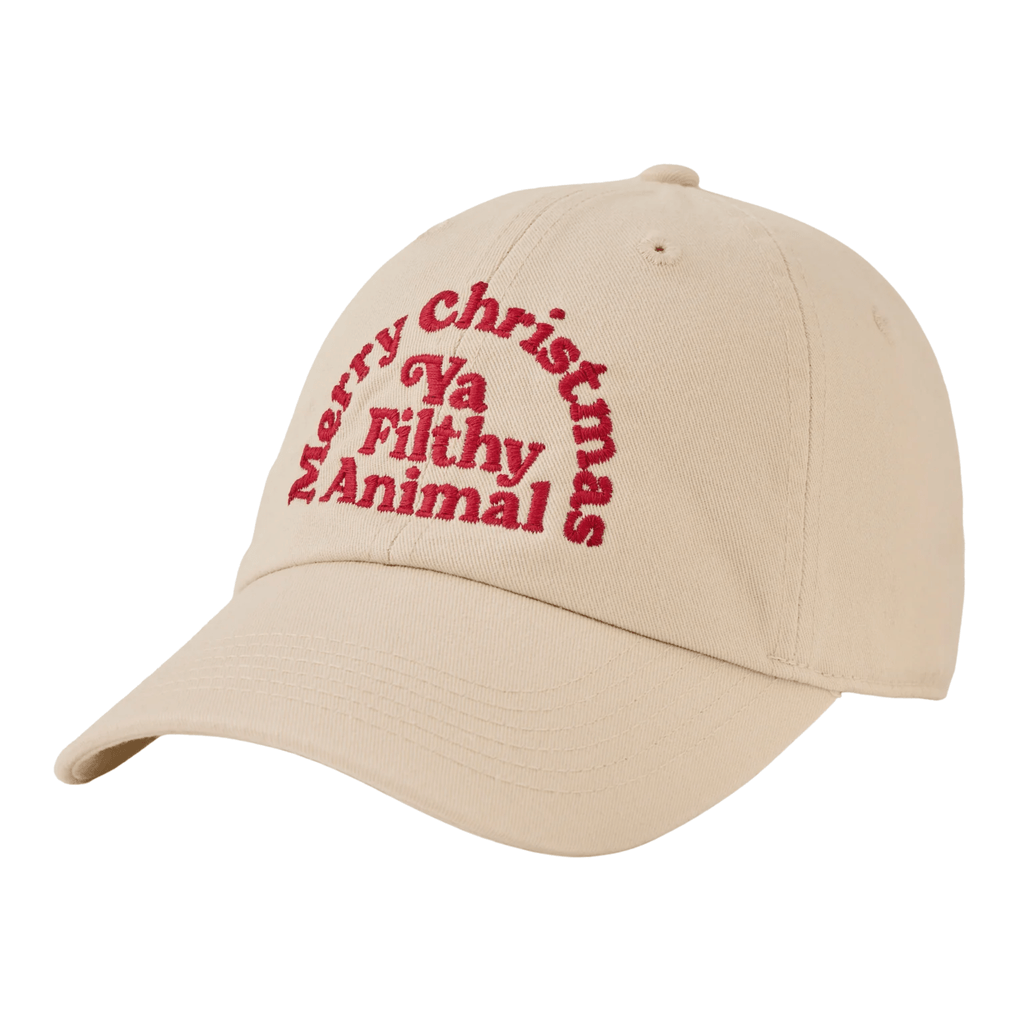 Life Is Good Merry Christmas Ya Filthy Animal Chill Cap - Birch White - Lenny's Shoe & Apparel