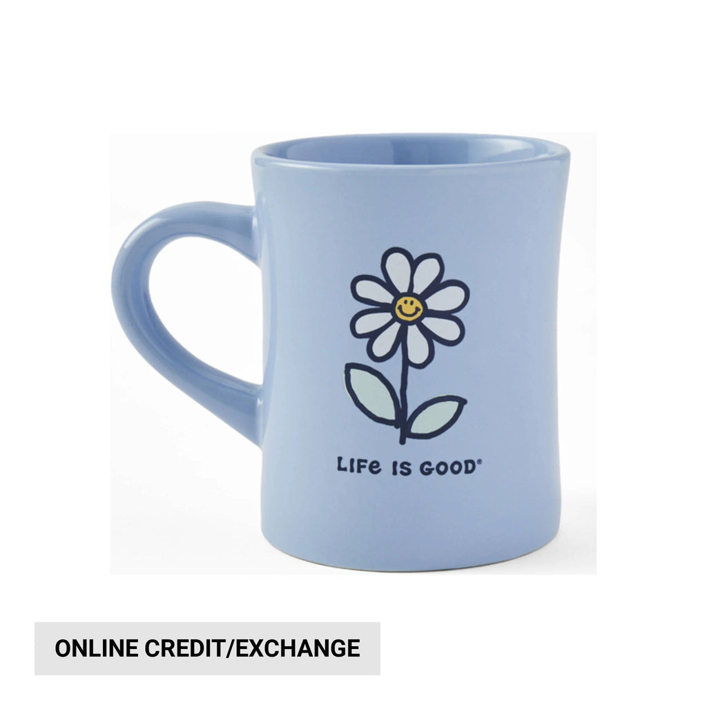 Life Is Good Smile Daisy Diner Mug - Glacier Blue - Lenny's Shoe & Apparel