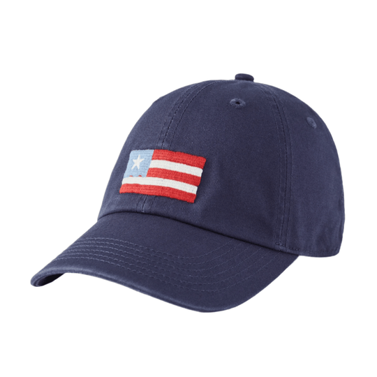 Life Is Good Three Stripe Flag Chill Cap - Darkest Blue - Lenny's Shoe & Apparel