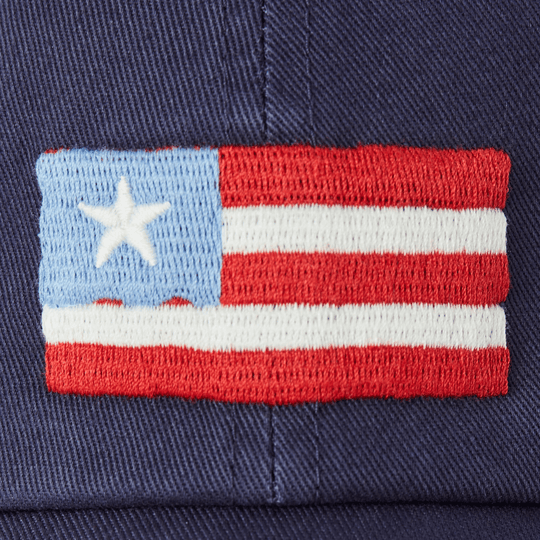 Life Is Good Three Stripe Flag Chill Cap - Darkest Blue - Lenny's Shoe & Apparel