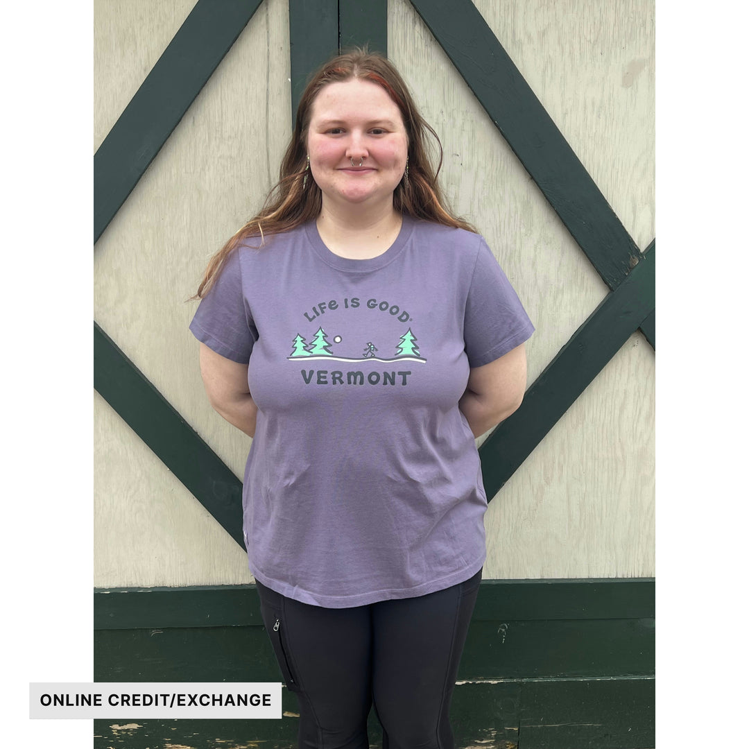 Life Is Good Women's Hiking Vista Crusher Tee - Dusk Purple - ONLINE CREDIT/EXCHANGE - Lenny's Shoe & Apparel