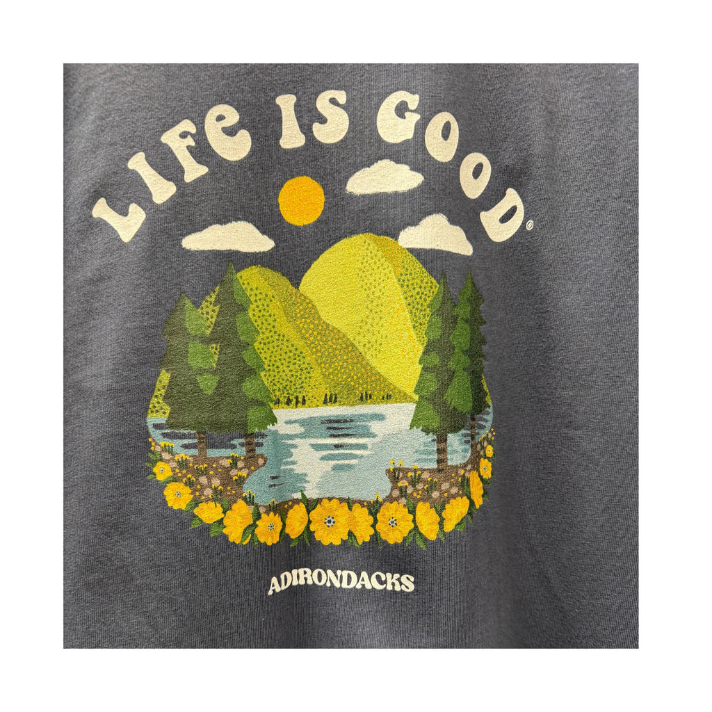 Life Is Good Women's Adirondacks Magic Mountain Tee - Darkest Blue - Lenny's Shoe & Apparel