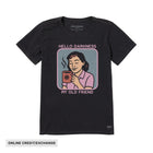 Life Is Good Women's Bert's Shirts Hello Darkness Short Sleeve Crusher Tee - Faded Black - Lenny's Shoe & Apparel