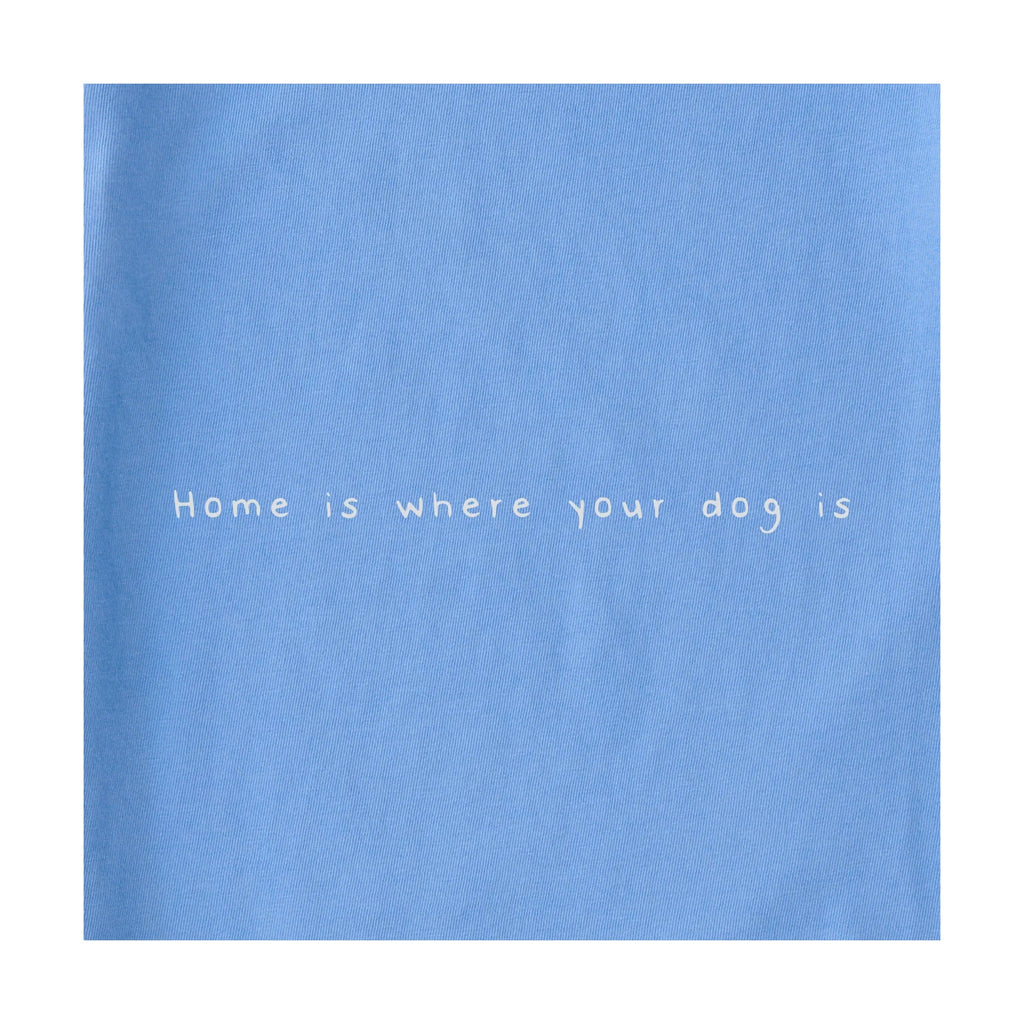Life Is Good Women's Bert's Smile Dog Short Sleeve Crusher Boxy Tee - Cornflower Blue - Lenny's Shoe & Apparel