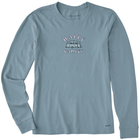 Life Is Good Women's Happy Camper Long Sleeve Crusher Tee - Smoky Blue - Lenny's Shoe & Apparel