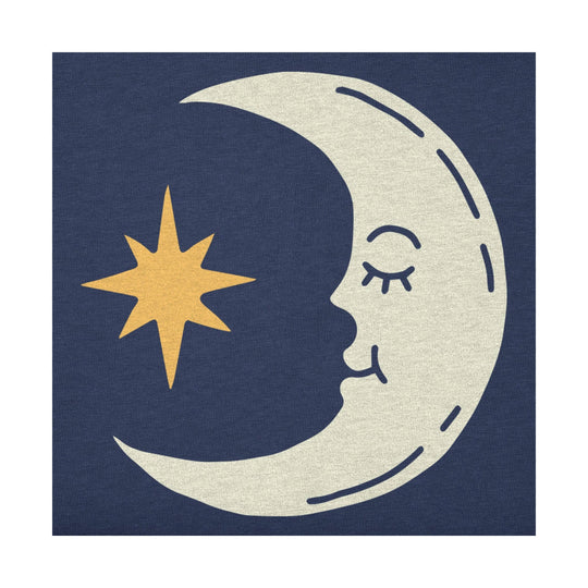 Life Is Good Women's Moon & Star Short Sleeve Crusher Vee - Darkest Blue - Lenny's Shoe & Apparel