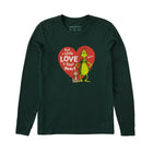 Life Is Good Women's Put A Little Love Grinch Long Sleeve Crusher Tee - Green - Lenny's Shoe & Apparel