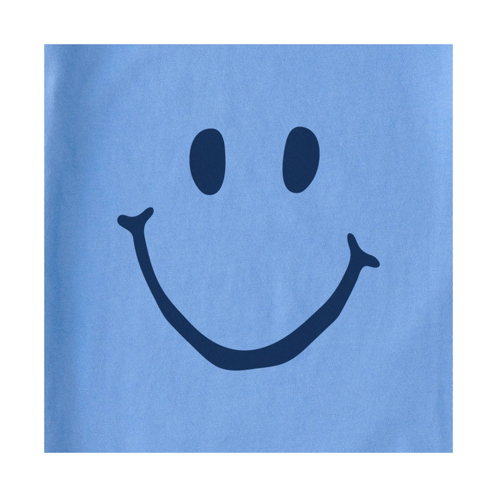 Life Is Good Women's Smiley Short Sleeve Crusher Tee - Cornflower Blue - Lenny's Shoe & Apparel