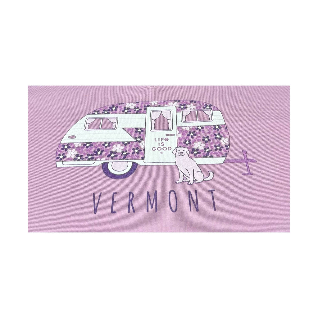 Life Is Good Women's Vermont Exclusive Camper Tee - Violet Purple - Lenny's Shoe & Apparel