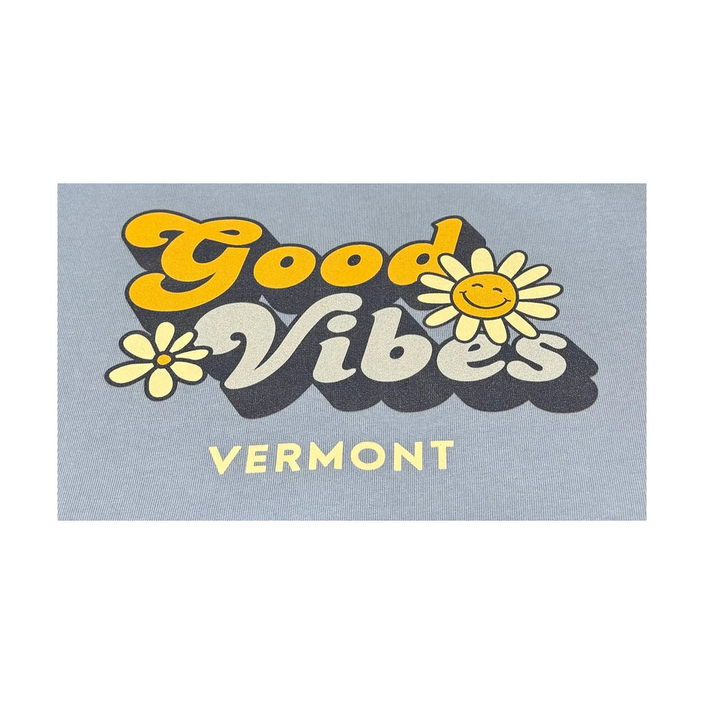 Life Is Good Women's Vermont Exclusive Groovy Tee - Cornflower Blue - Lenny's Shoe & Apparel