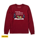 Life Is Good Women's Wagging Wonderland Rocket Long Sleeve Crusher Tee - Adirondack Red - Lenny's Shoe & Apparel