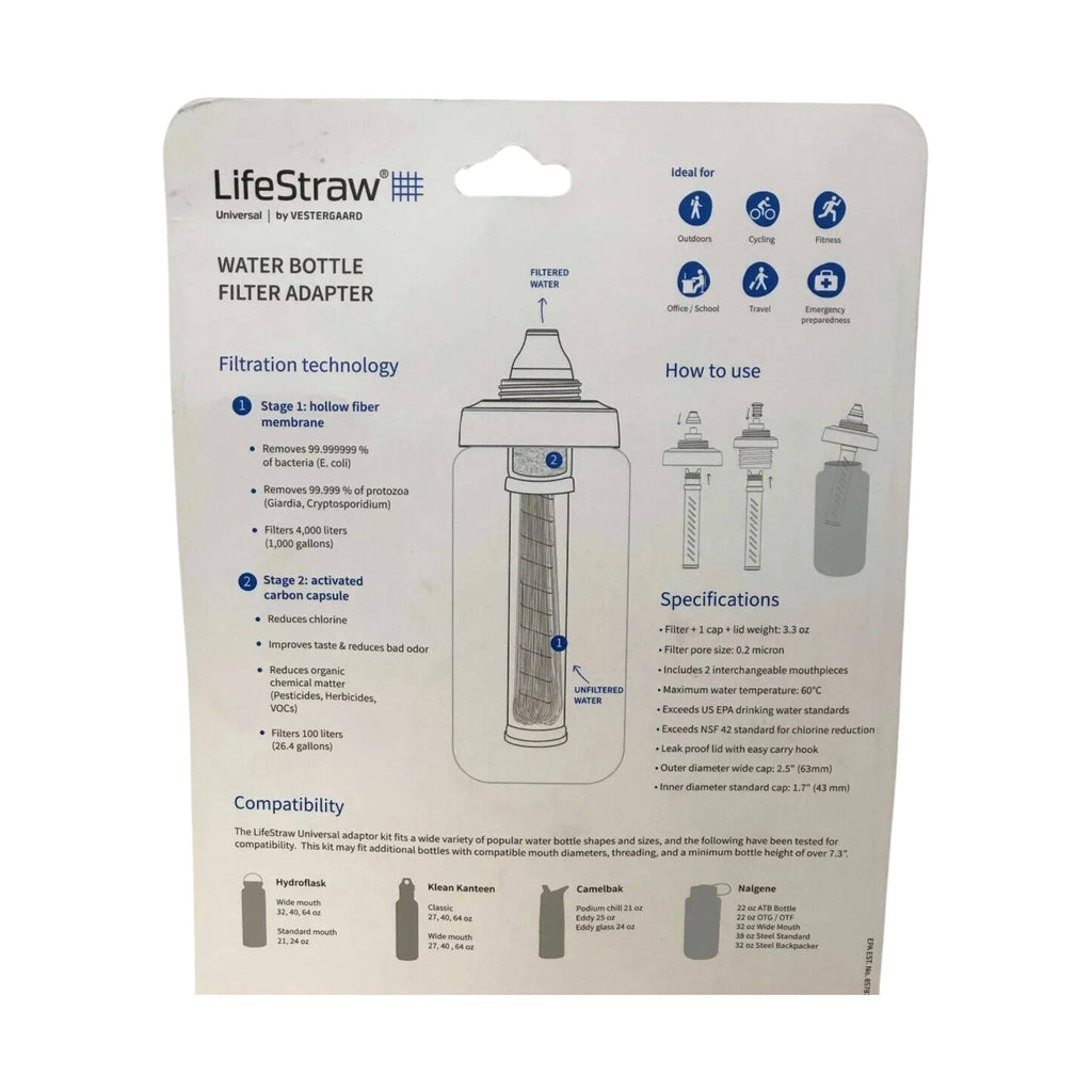 LifeStraw Universal Bottle Adapter Kit - Blue/White - Lenny's Shoe & Apparel
