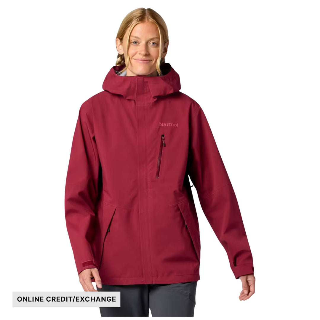 Marmot Women's PreCip Evo Pro Rain Jacket - Cosmos Red - ONLINE CREDIT/EXCHANGE - Lenny's Shoe & Apparel