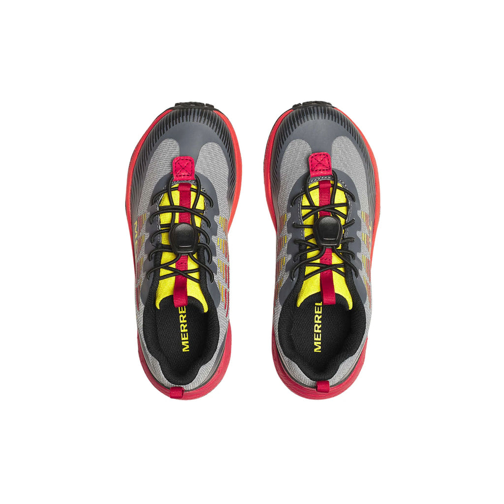 Merrell Big Kids' Agility Peak Trail Running Shoes - Grey/Lava - Lenny's Shoe & Apparel