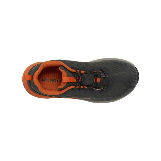 Merrell Big Kids' Agility Peak Trail Running Shoes - Olive/Black/Orange - Lenny's Shoe & Apparel