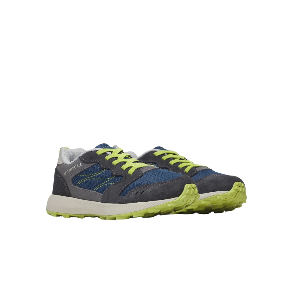 Merrell Kids' Alpine 83 Slip On Shoes - Grey/Navy/Citron - Lenny's Shoe & Apparel