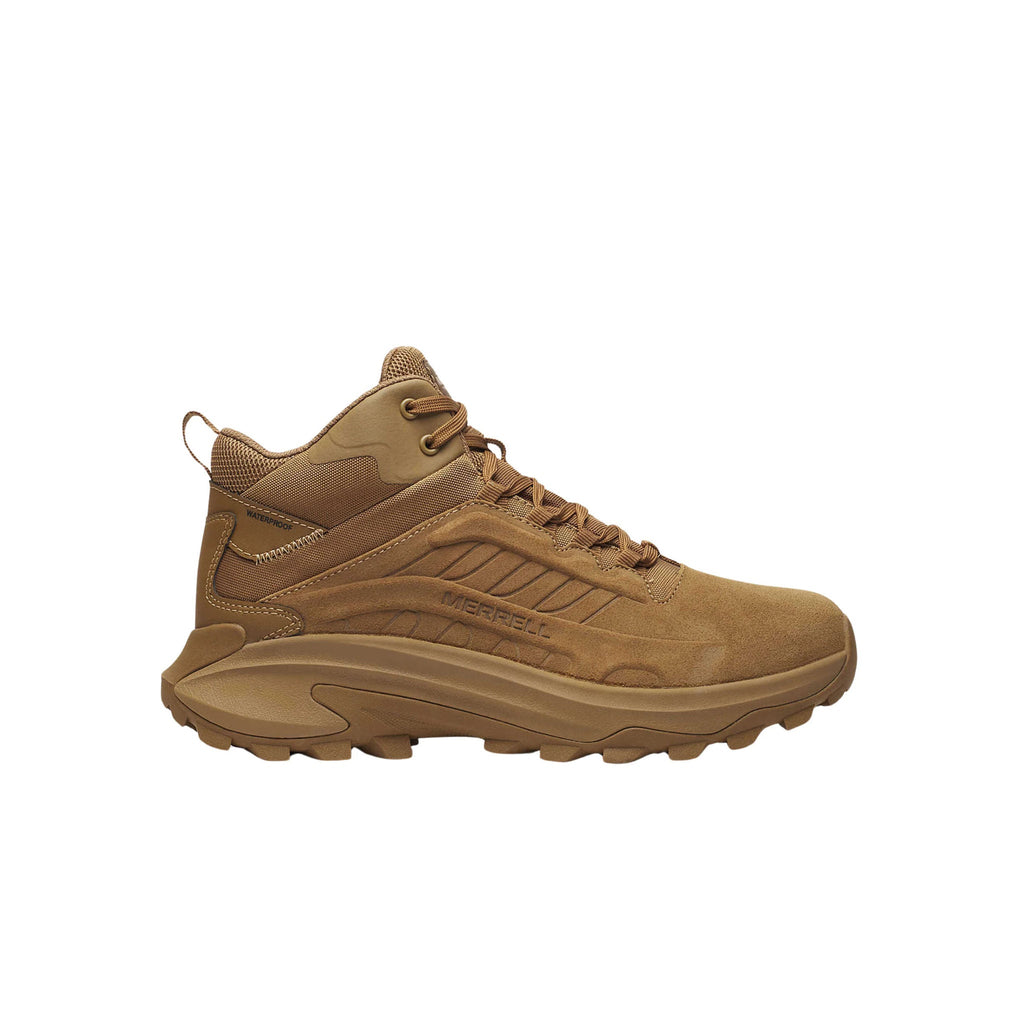 Merrell Men's Moab Speed 2 Mid Tactical Waterproof Boots - Coyote - Lenny's Shoe & Apparel