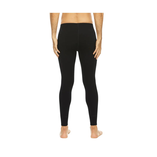 Black men's thermal leggings shown from the back