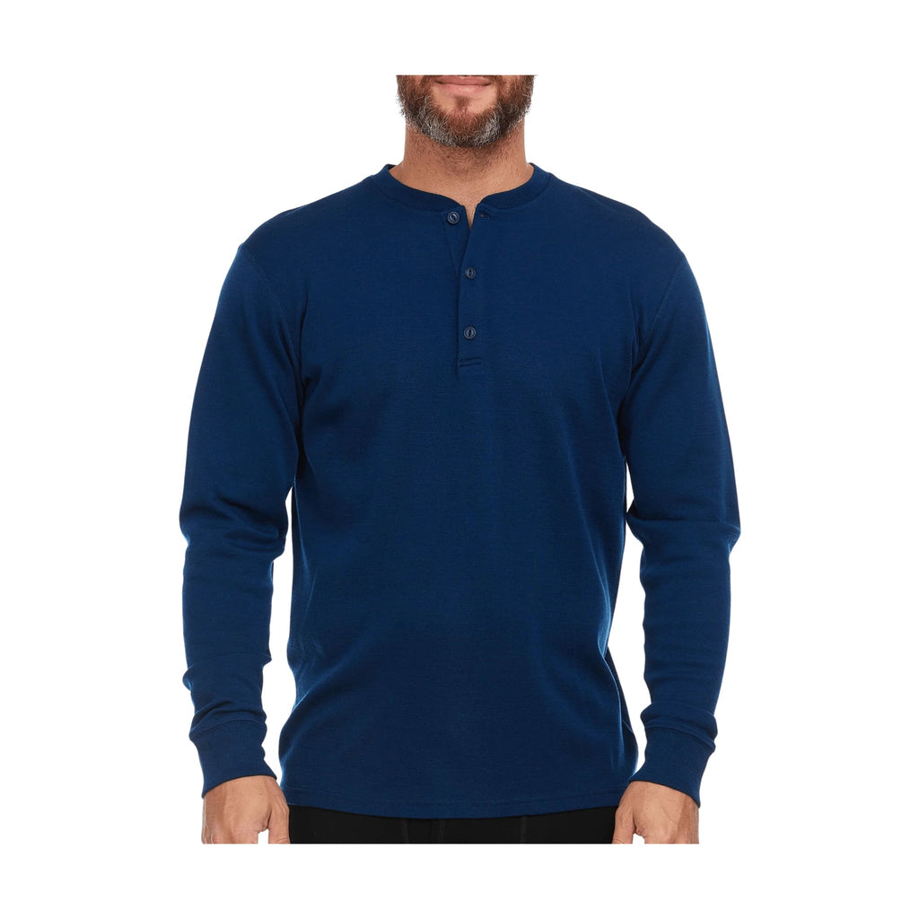 Minus 33 Men's Midweight Long Sleeve Henley - Navy - Lenny's Shoe & Apparel