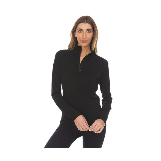 Minus 33 Women's Midweight Sequoia Quarter Zip - Black - Lenny's Shoe & Apparel