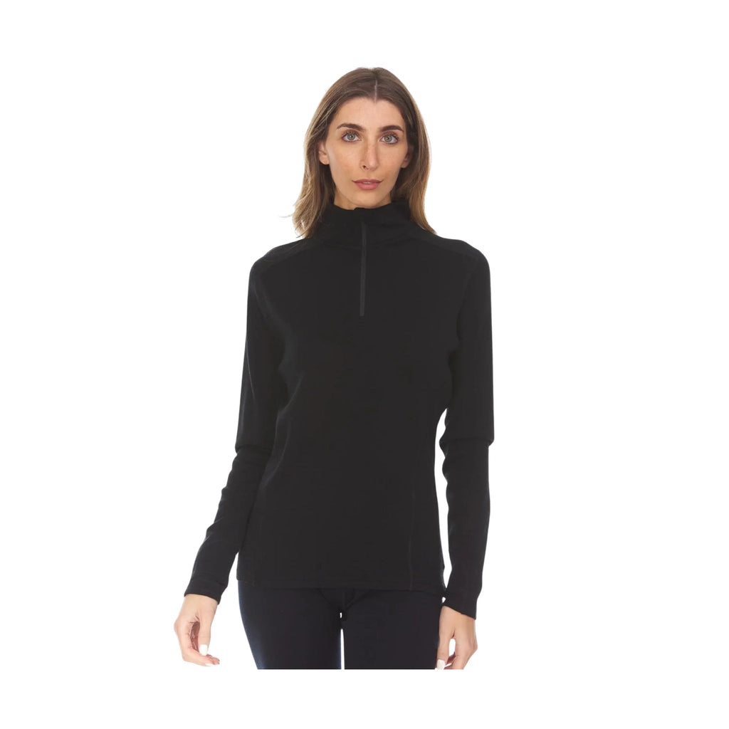 Minus 33 Women's Midweight Sequoia Quarter Zip - Black - Lenny's Shoe & Apparel