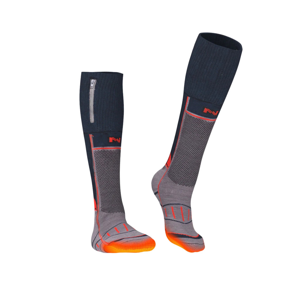 Mobile Warming Wool Blend Heated Socks - Blue/Grey - Lenny's Shoe & Apparel