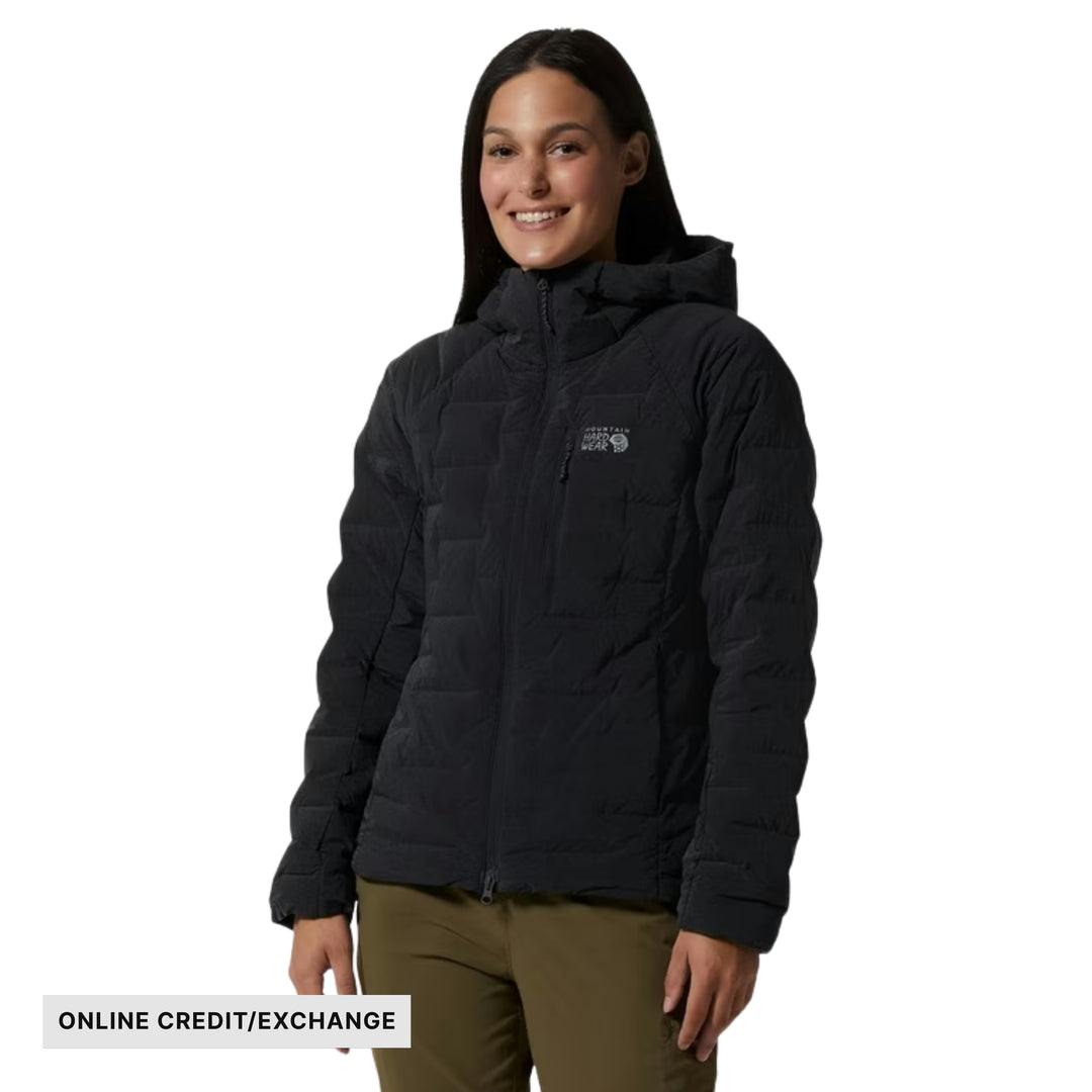 Mountain Hardware Women's Stretchdown Hoody - Dark Storm Heather - ONLINE CREDIT/EXCHANGE - Lenny's Shoe & Apparel