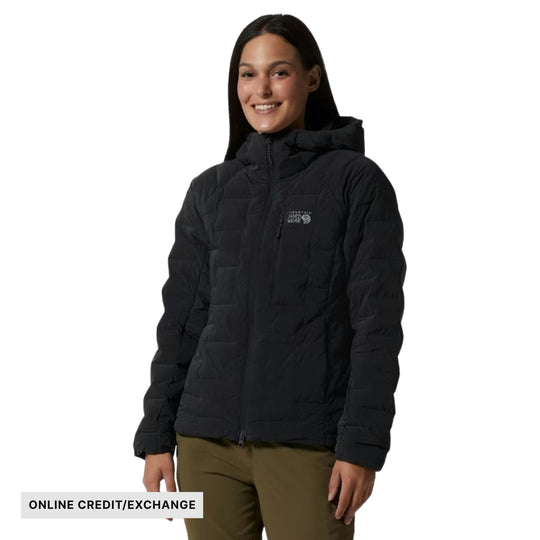 Mountain Hardware Women's Stretchdown Hoody - Dark Storm Heather - ONLINE CREDIT/EXCHANGE - Lenny's Shoe & Apparel