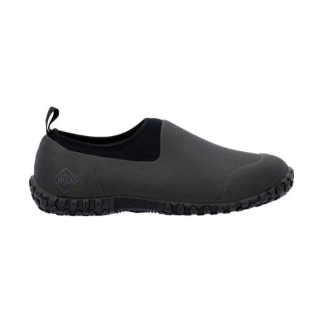 Black slip-on rubber boot with ankle pull tab and chunky lug sole