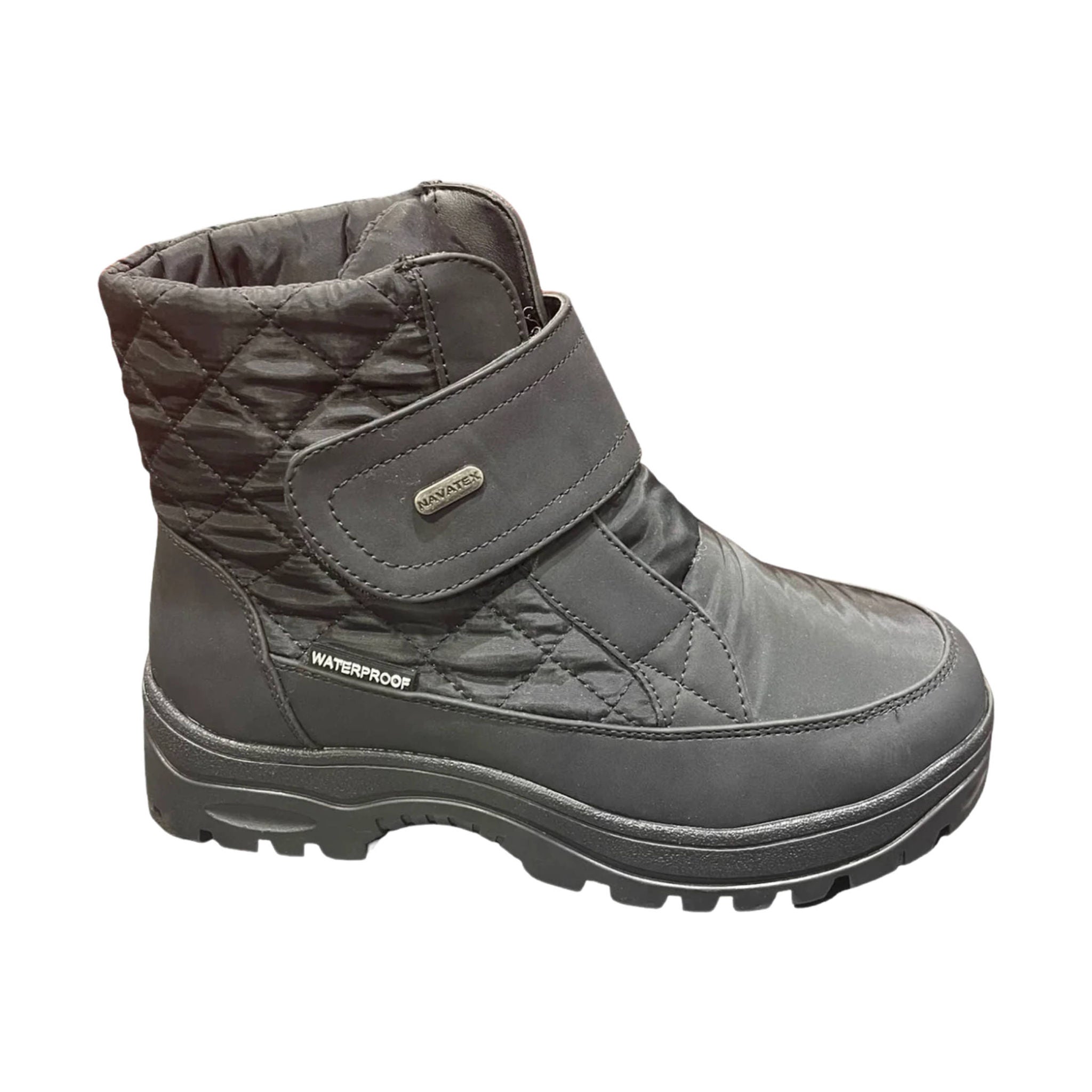 Navatex Women's Velcro Closure Winter Boots Black