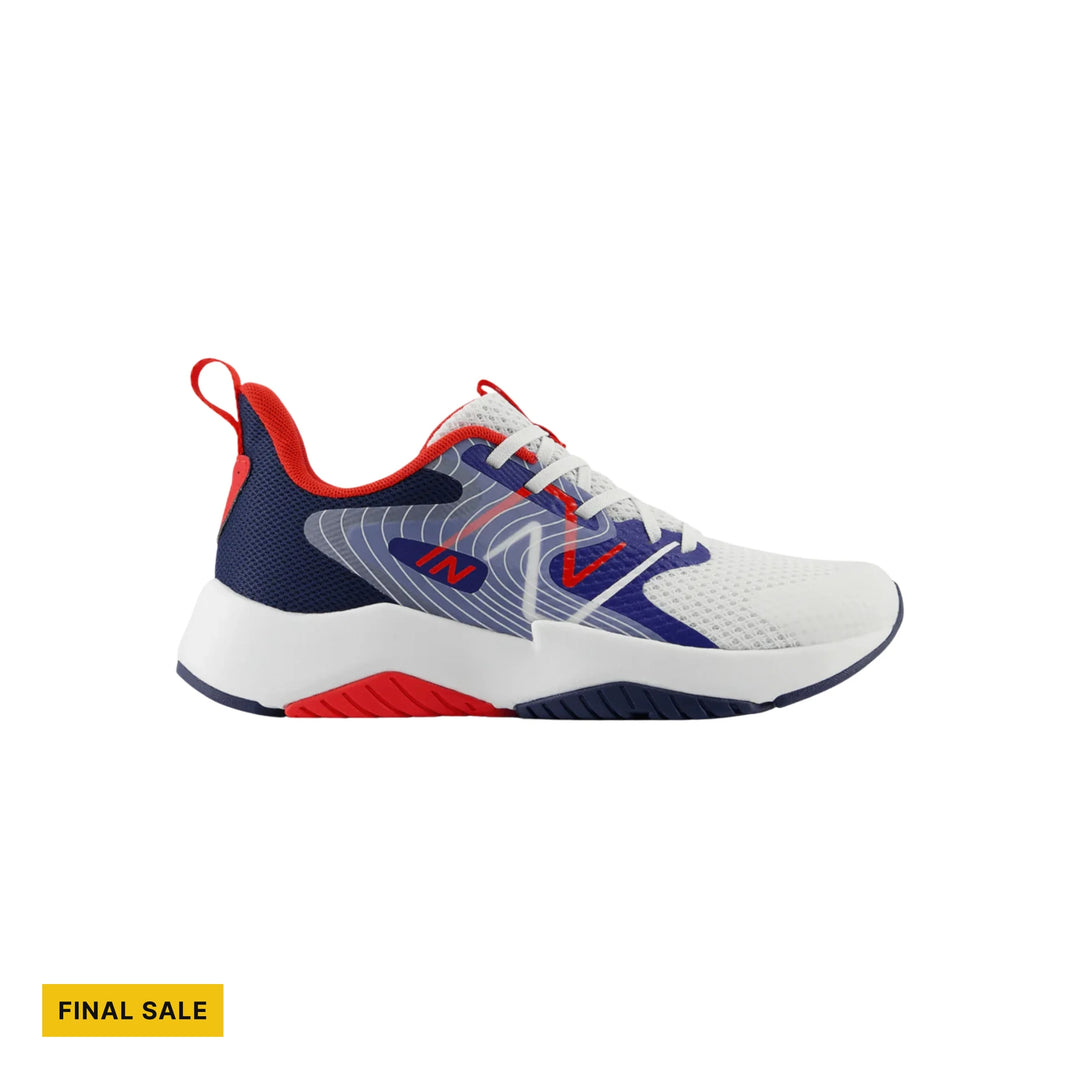 New Balance Big Kids' Rave Run v2 Running Shoes - Team Royal/White/True Red - FINAL SALE - Lenny's Shoe & Apparel
