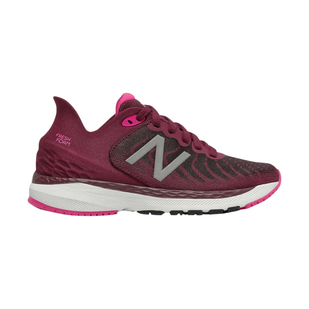 New Balance Kids' 860v11 Running Shoe - Garnet/Pink Glo - Lenny's Shoe & Apparel