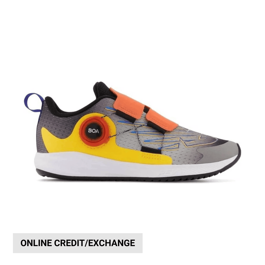 New Balance Kids' Fuel Core Reveal v3 BOA - Black/Grey/Orange - Lenny's Shoe & Apparel