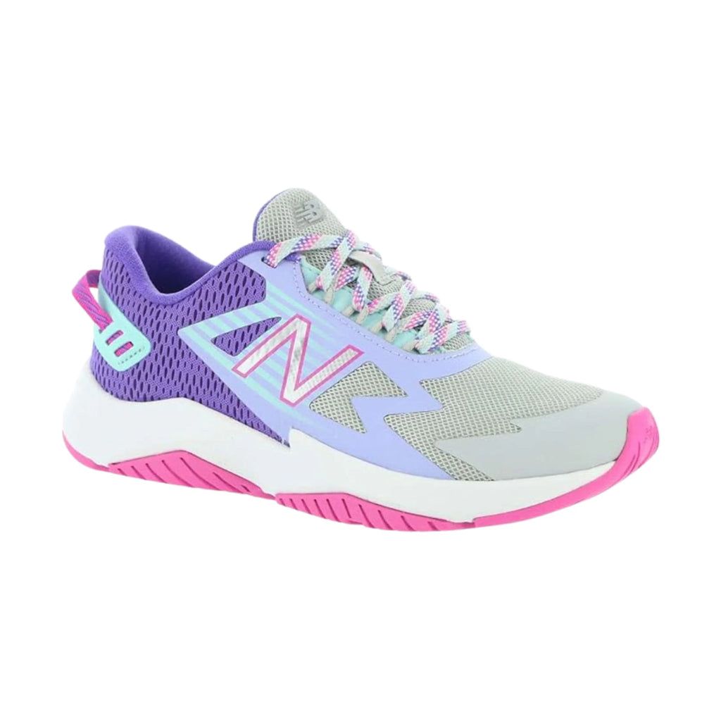 New Balance Kids' Ravv1 Shoe - Light Aluminum/Mirage Violet - Lenny's Shoe & Apparel