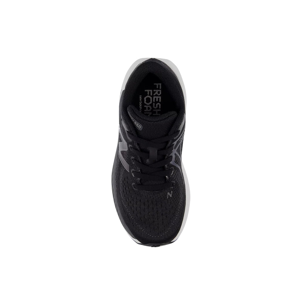 New Balance Little Kids' Fresh Foam X 860v13 Lace Shoes - Black with NB 103 White and Magnet - Lenny's Shoe & Apparel