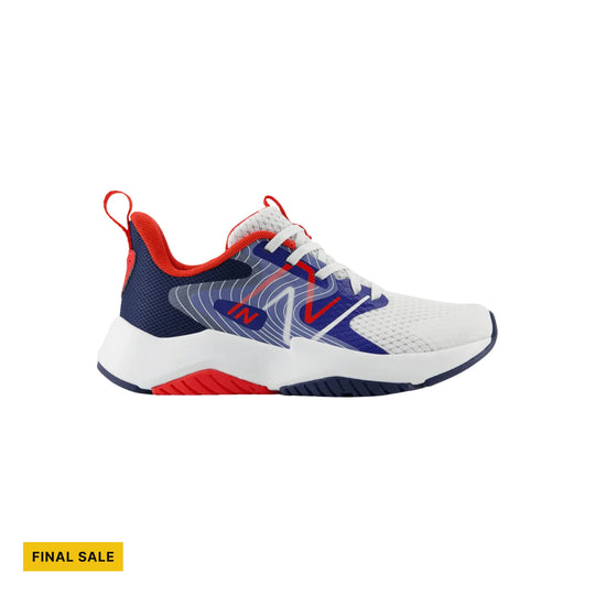New Balance Little Kids' Rave Run v2 Shoes - Team Royal/White/True Red - FINAL SALE - Lenny's Shoe & Apparel