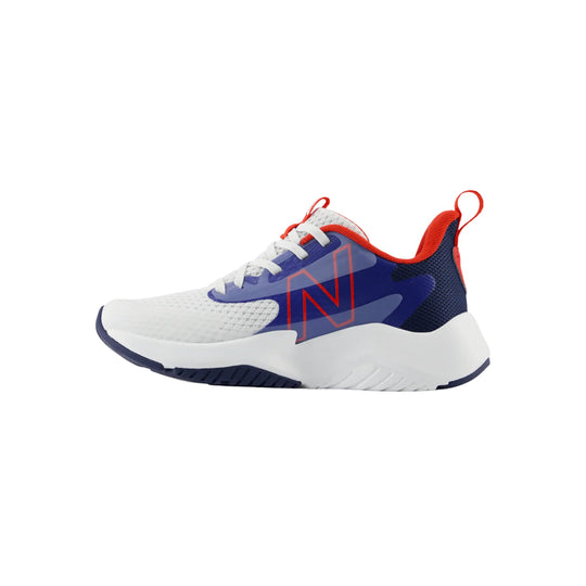 New Balance Little Kids' Rave Run v2 Shoes - Team Royal/White/True Red - Lenny's Shoe & Apparel