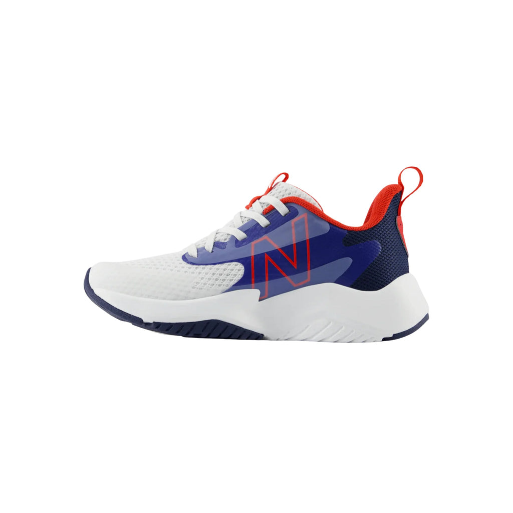 New Balance Little Kids' Rave Run v2 Shoes - Team Royal/White/True Red - Lenny's Shoe & Apparel