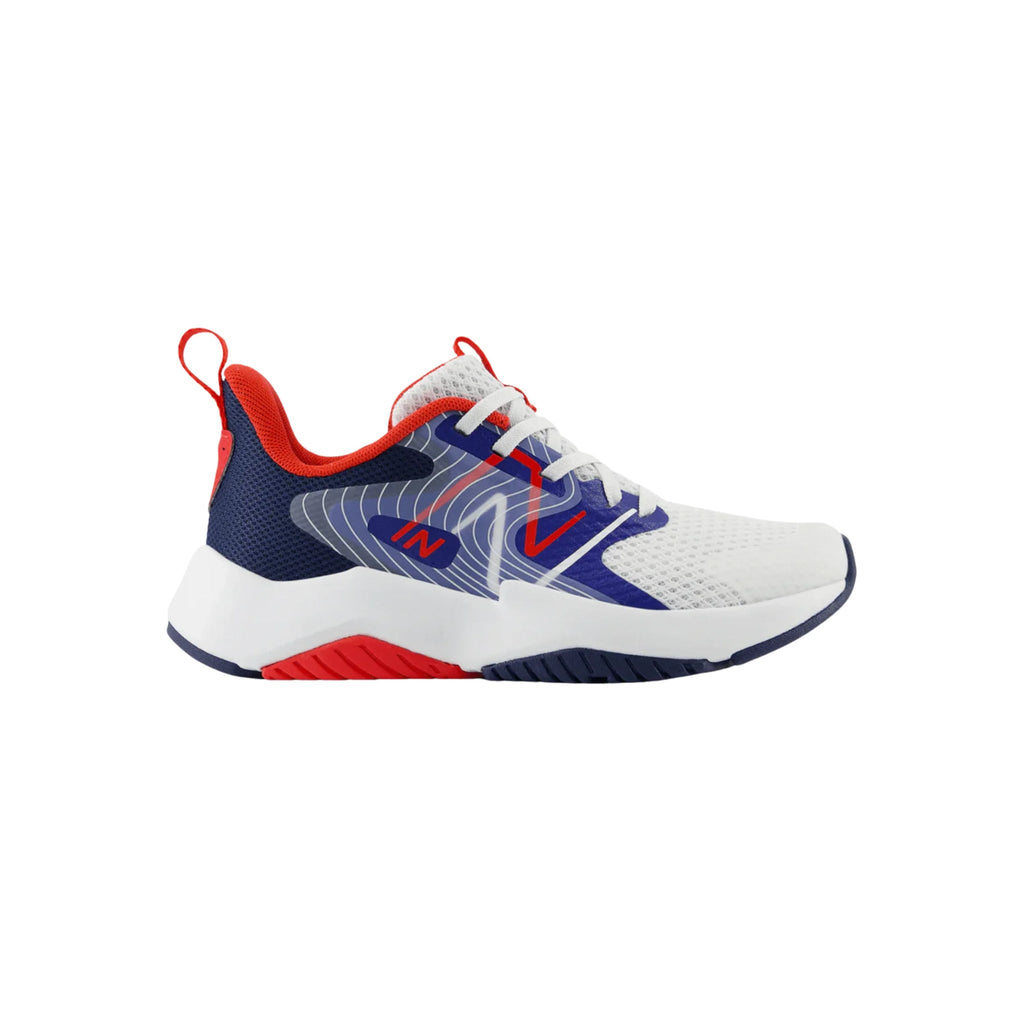 New Balance Little Kids' Rave Run v2 Shoes - Team Royal/White/True Red - Lenny's Shoe & Apparel