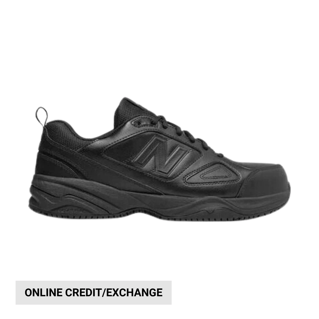 New Balance Men's 627v2 Steel Toe Static Dissipative Leather Athletic Work Shoes - Black - Lenny's Shoe & Apparel