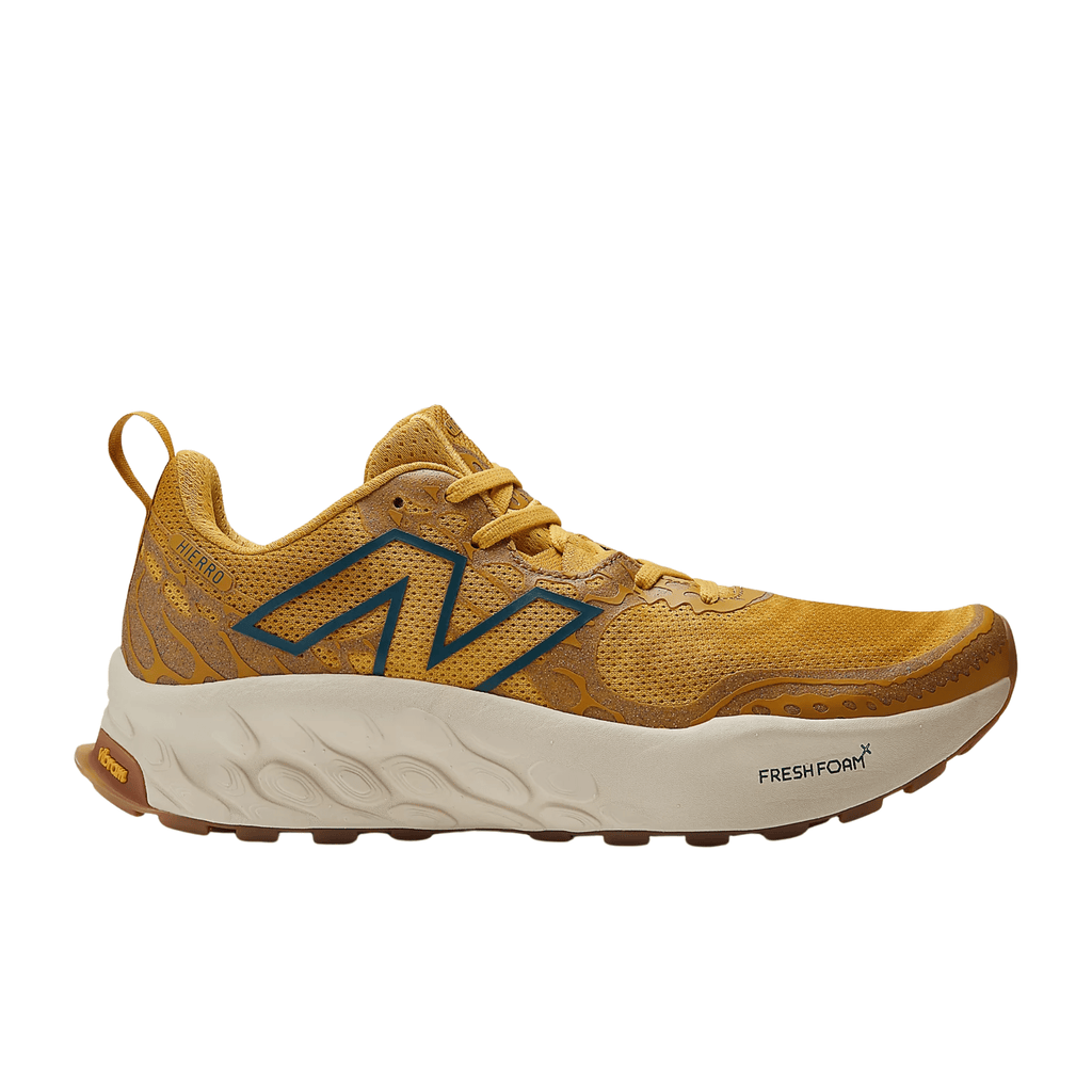 New Balance Men's Fresh Foam X Hierro v8 Trail Running Shoes - Butterscotch with Ginger Lemon and Deep Sea - Lenny's Shoe & Apparel