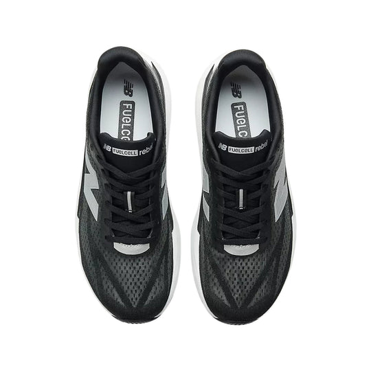 New Balance Men's FuelCell Rebel v5 Running Shoes - Black with NB 103 White - Lenny's Shoe & Apparel
